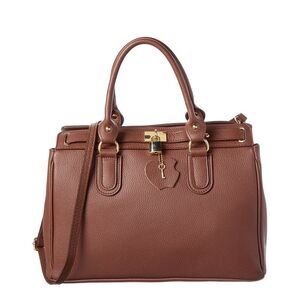 Italian Leather Satchel, Brown